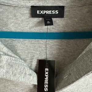 Express Heather Gray Polo Shirt XL
